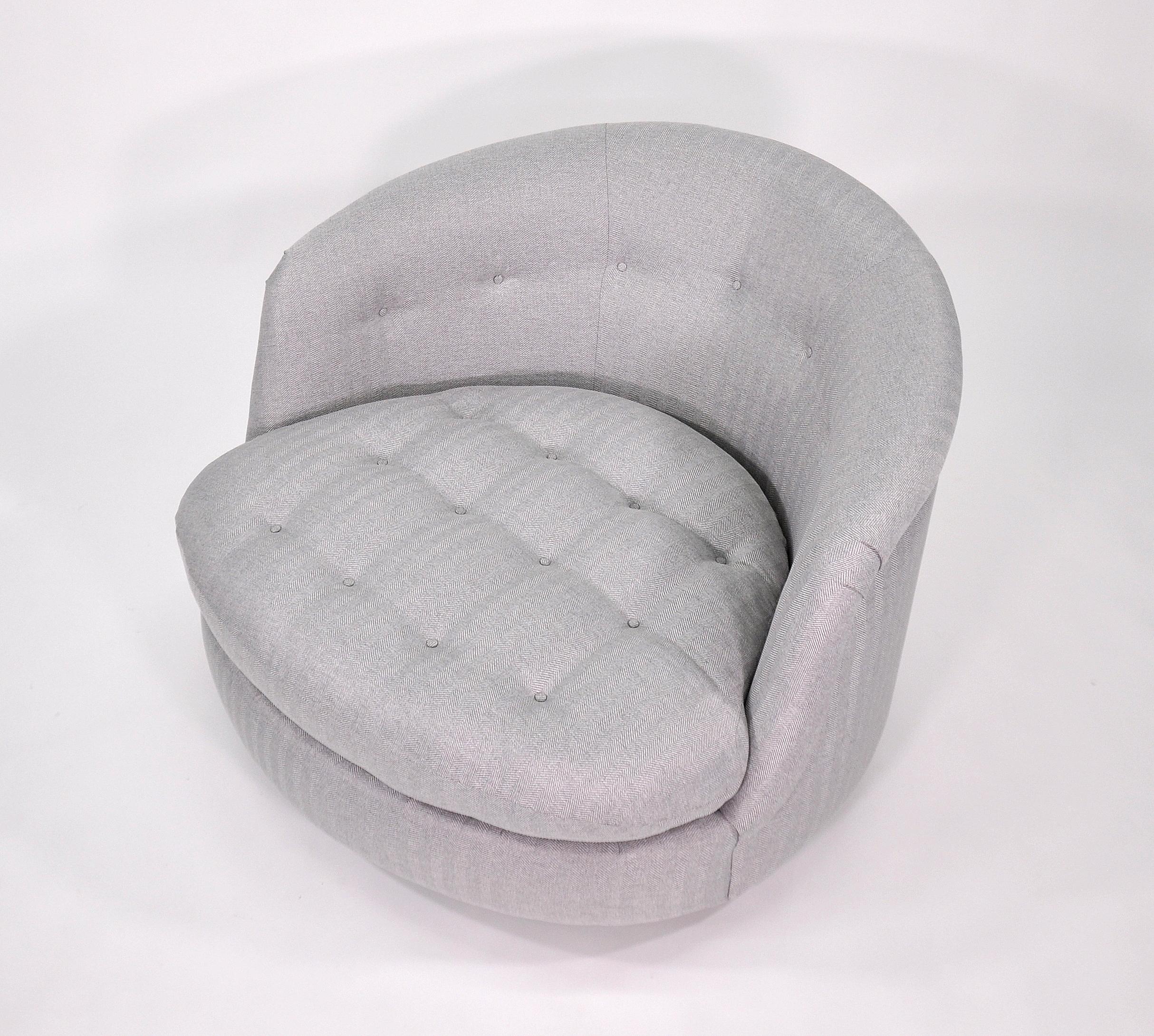 Contemporary Milo Baughman for Thayer Coggin Swivel Tub Chair