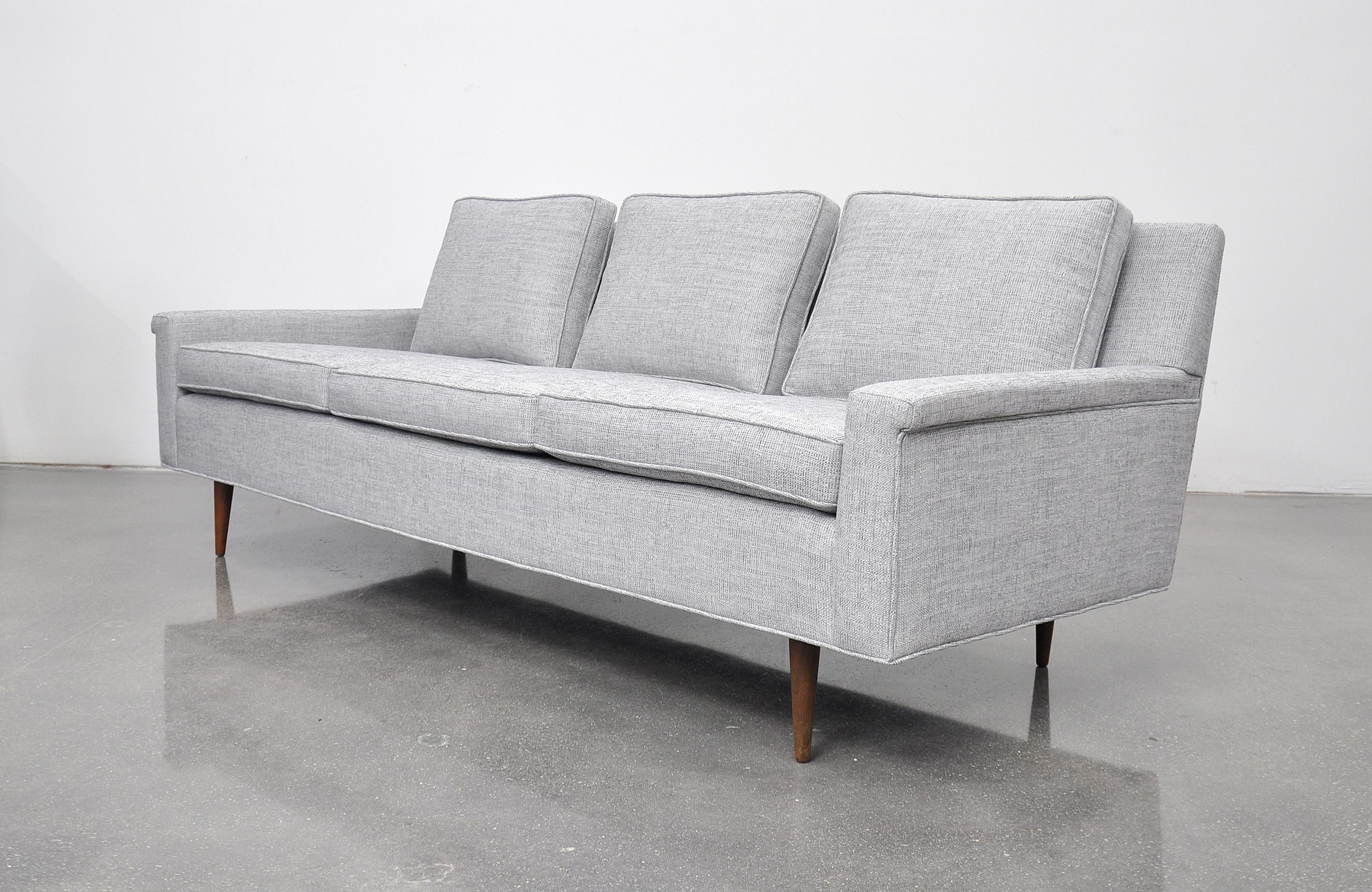 Mid-Century Modern Milo Baughman for Thayer Coggin Gray Sofa