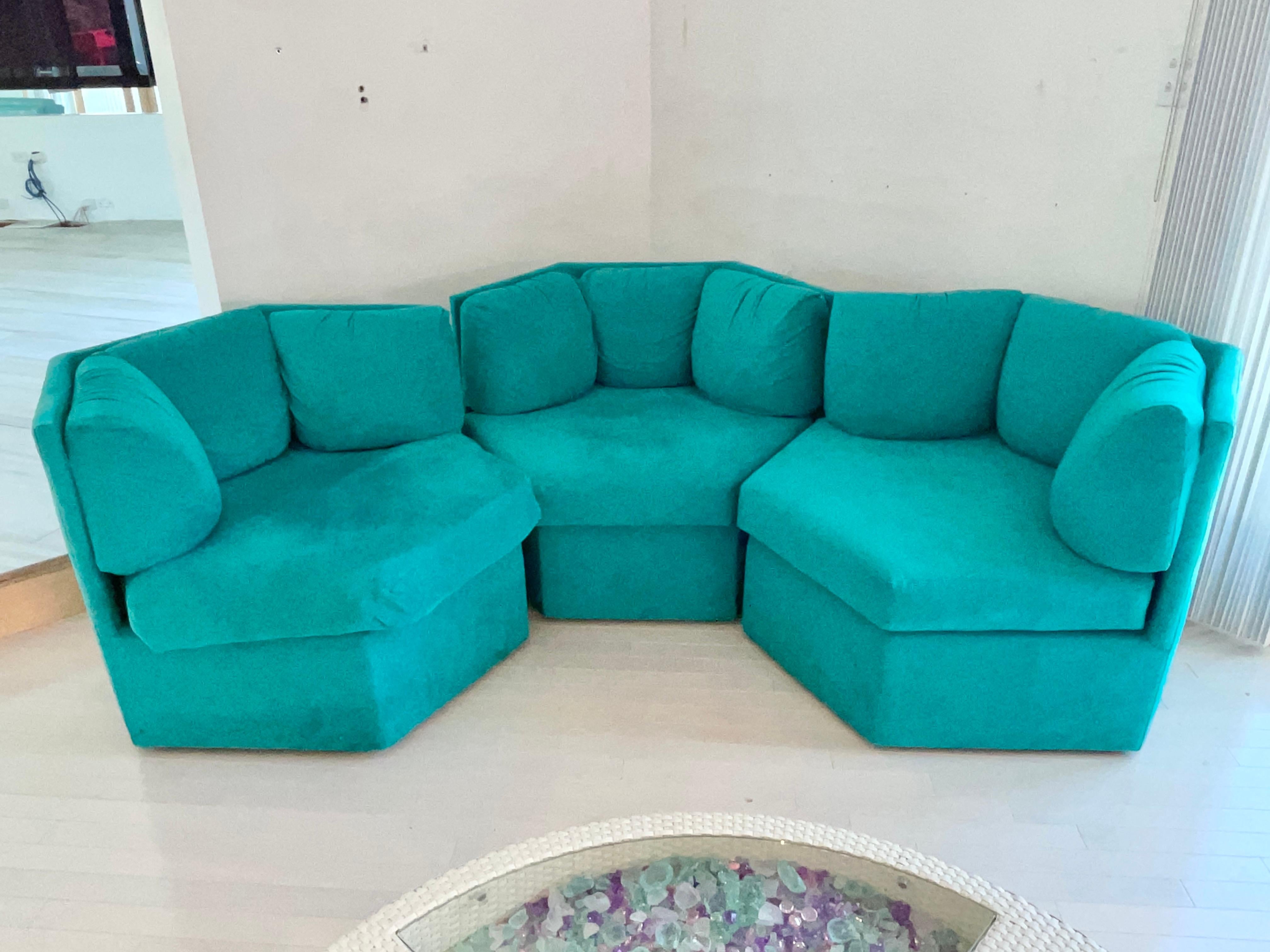 Milo Baughman for Thayer Coggin Hexagonal Swivel Lounge Chairs (3 available) 10
