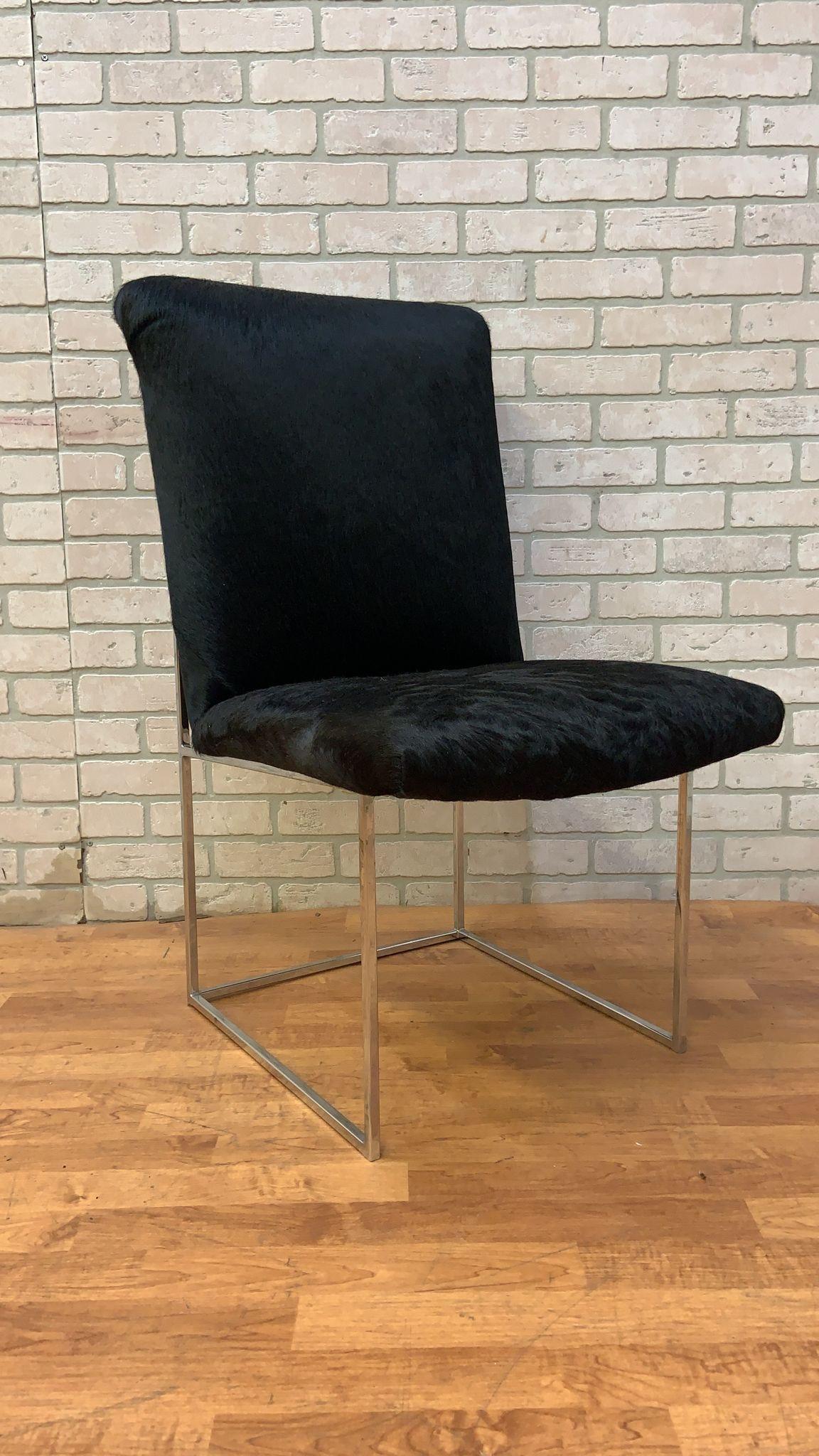 Milo Baughman for Thayer Coggin High Dining Chairs Newly Upholstered - Set of 6 In Good Condition For Sale In Chicago, IL