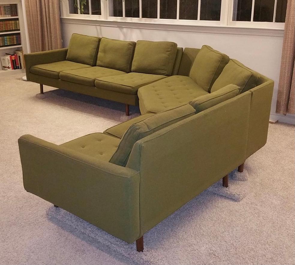 SATURDAY SALE

Mid-Century Modern three-piece sectional sofa designed by Milo Baughman for Thayer Coggin's 1964 