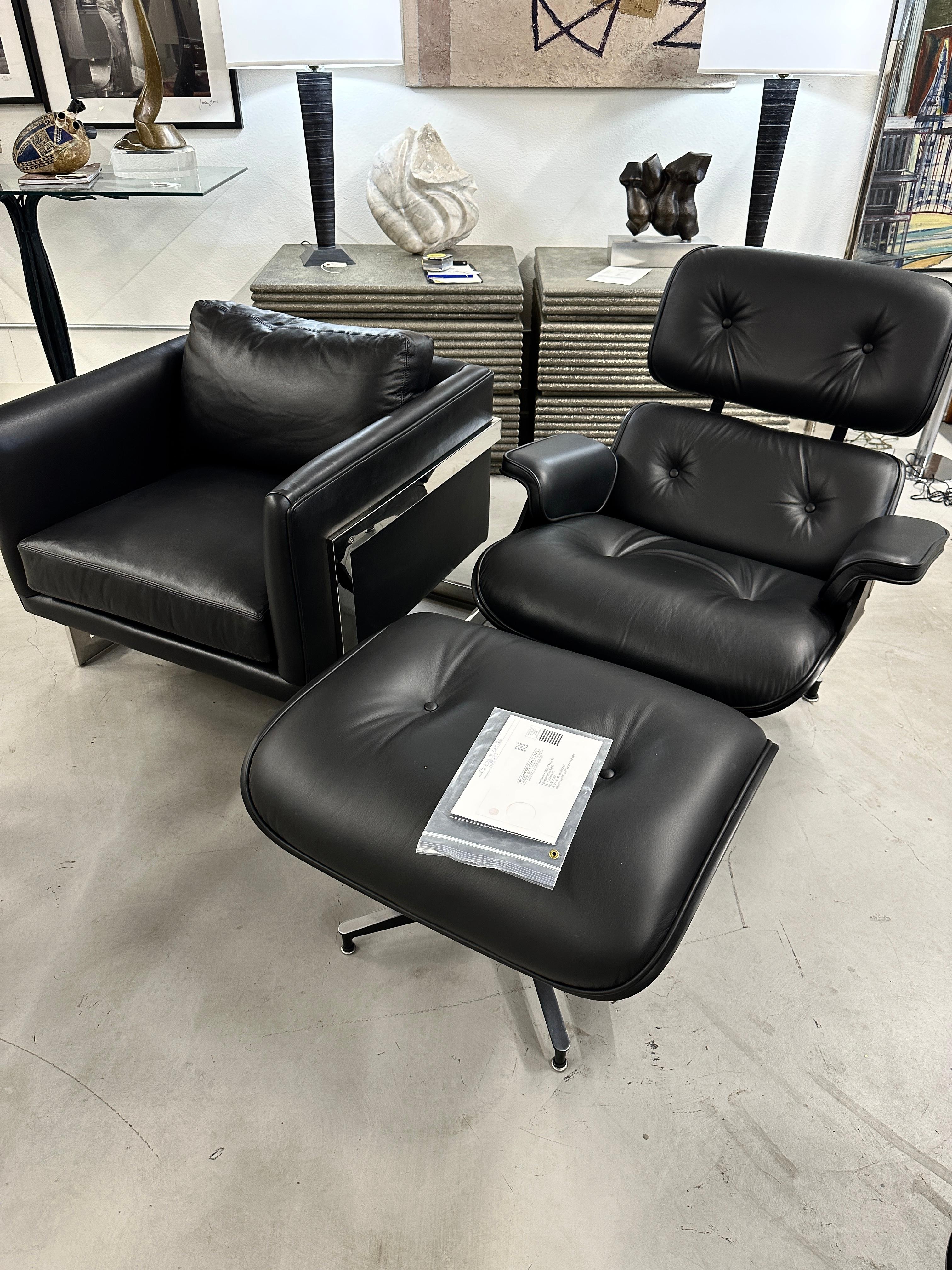Milo Baughman for Thayer Coggin Leather T Chairs For Sale 9