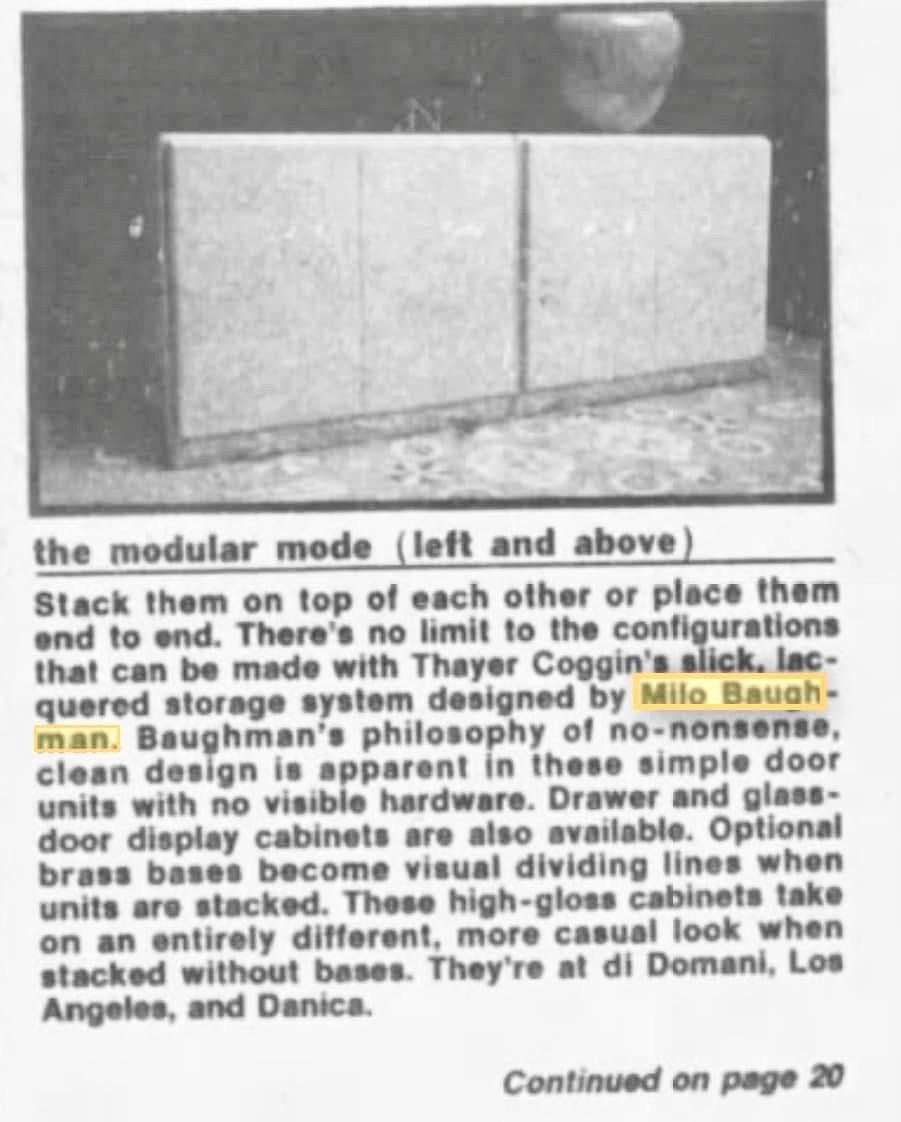 Milo Baughman for Thayer Coggin 