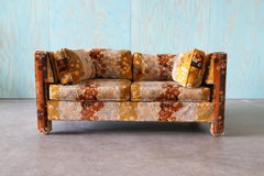 Milo Baughman für Thayer Coggin Loveseat Jack Lenor Larsen Primavera