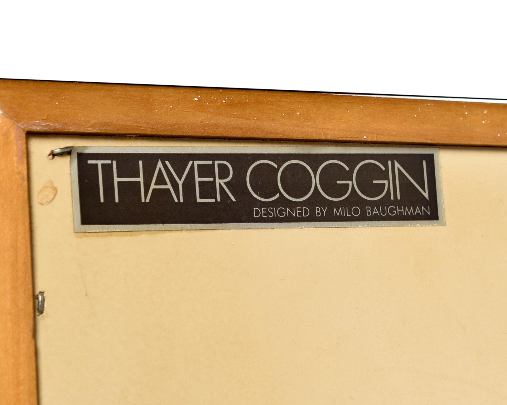 American Milo Baughman for Thayer Coggin Maple Credenza with custom made Metal Base