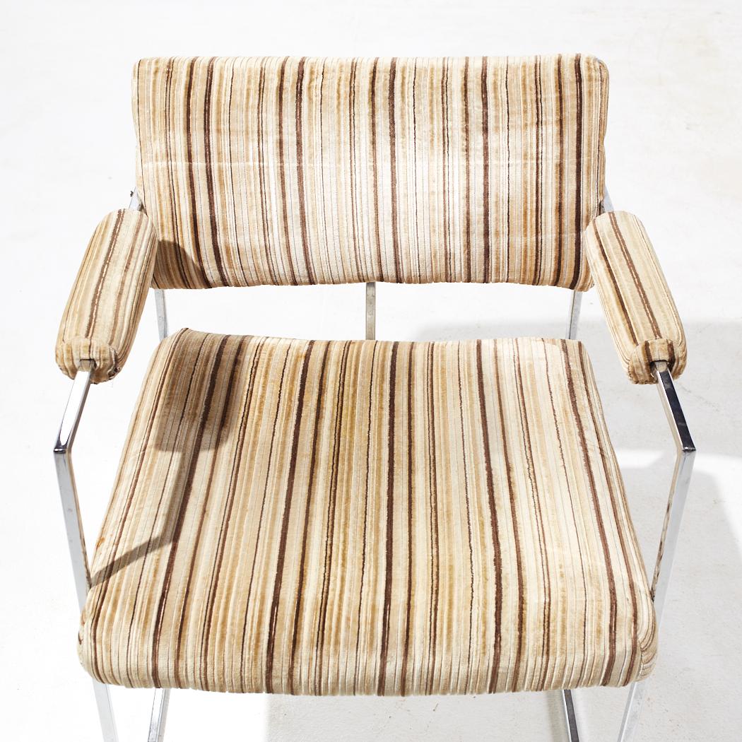 Milo Baughman for Thayer Coggin MCM Thinline Chrome Dining Chairs - Set 4 en vente 3