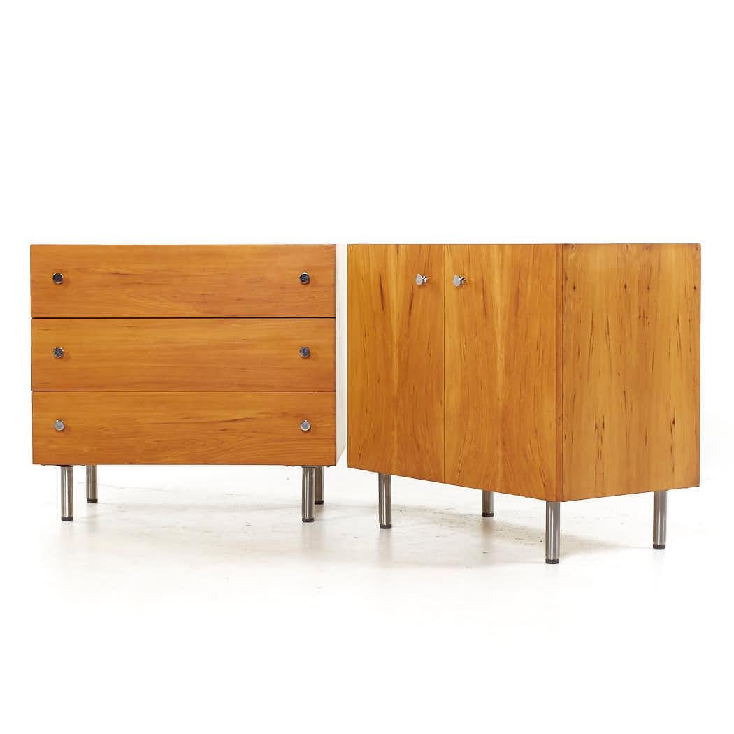 Mid-Century Modern Milo Baughman for Thayer Coggin Mid Century 2 Door Cabinet and 3 Drawer Chest For Sale
