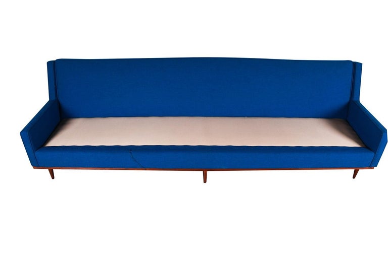 Milo Baughman for Thayer Coggin Mid Century Blue Sofa For Sale 5