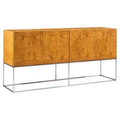 Milo Baughman für Thayer Coggin Mid Century Wurzelholz und Chrom Anrichte