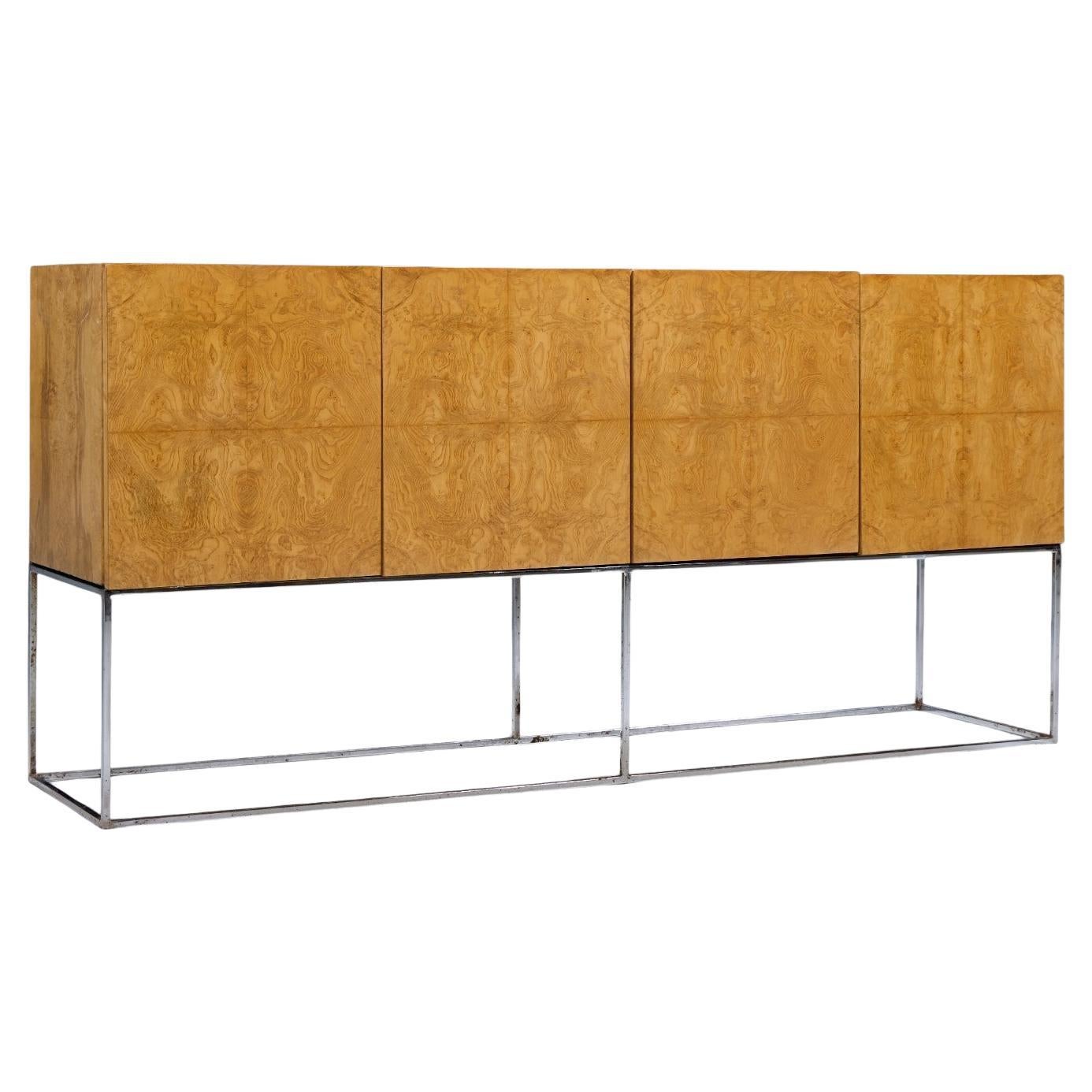 Milo Baughman for Thayer Coggin Mid Century Burlwood Credenza
