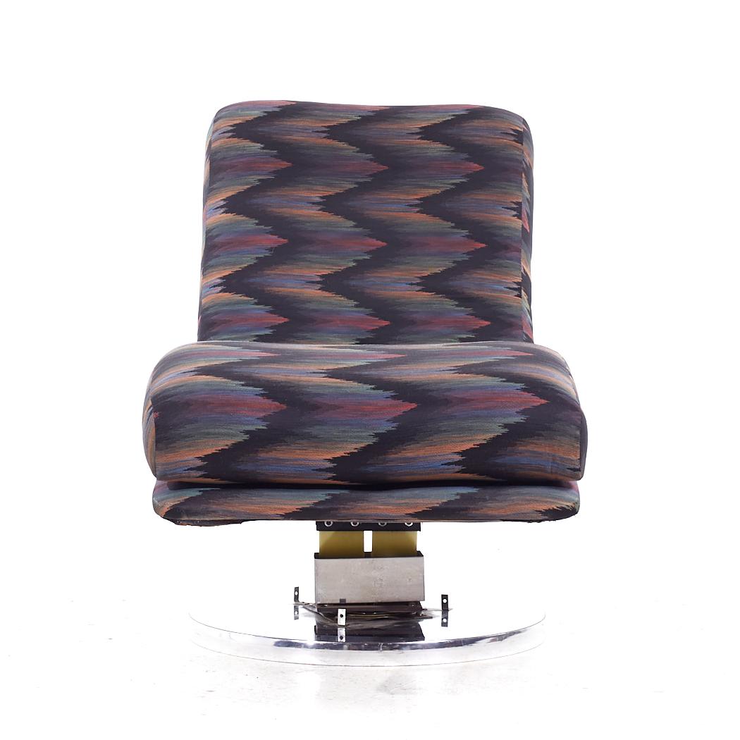 Thayer Small Rocker Milo Baughman for Thayer Coggin Mid Century Chrome Swivel Rocking ...