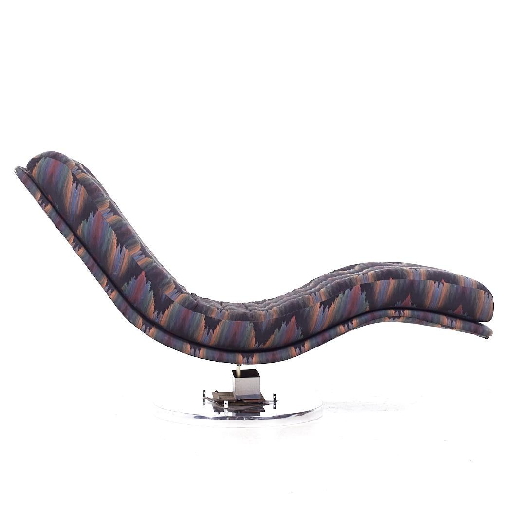 Thayer Small Rocker Milo Baughman for Thayer Coggin Mid Century Chrome Swivel Rocking ...