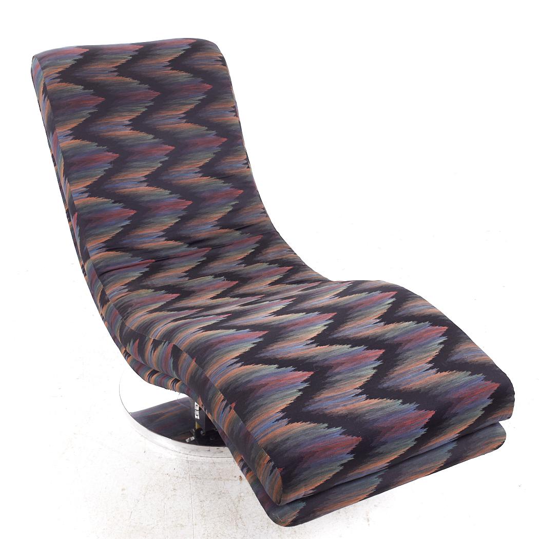 Thayer Small Rocker Milo Baughman for Thayer Coggin Mid Century Chrome Swivel Rocking ...