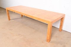 Milo Baughman for Thayer Coggin Mid-Century Modern Burl Wood Parson Dining Table