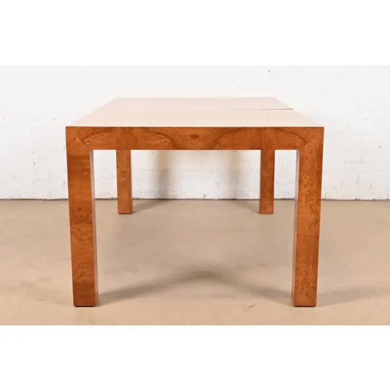Mesa de comedor Milo Baughman para Thayer Coggin, moderna de mediados de siglo, con acabado en venta 5