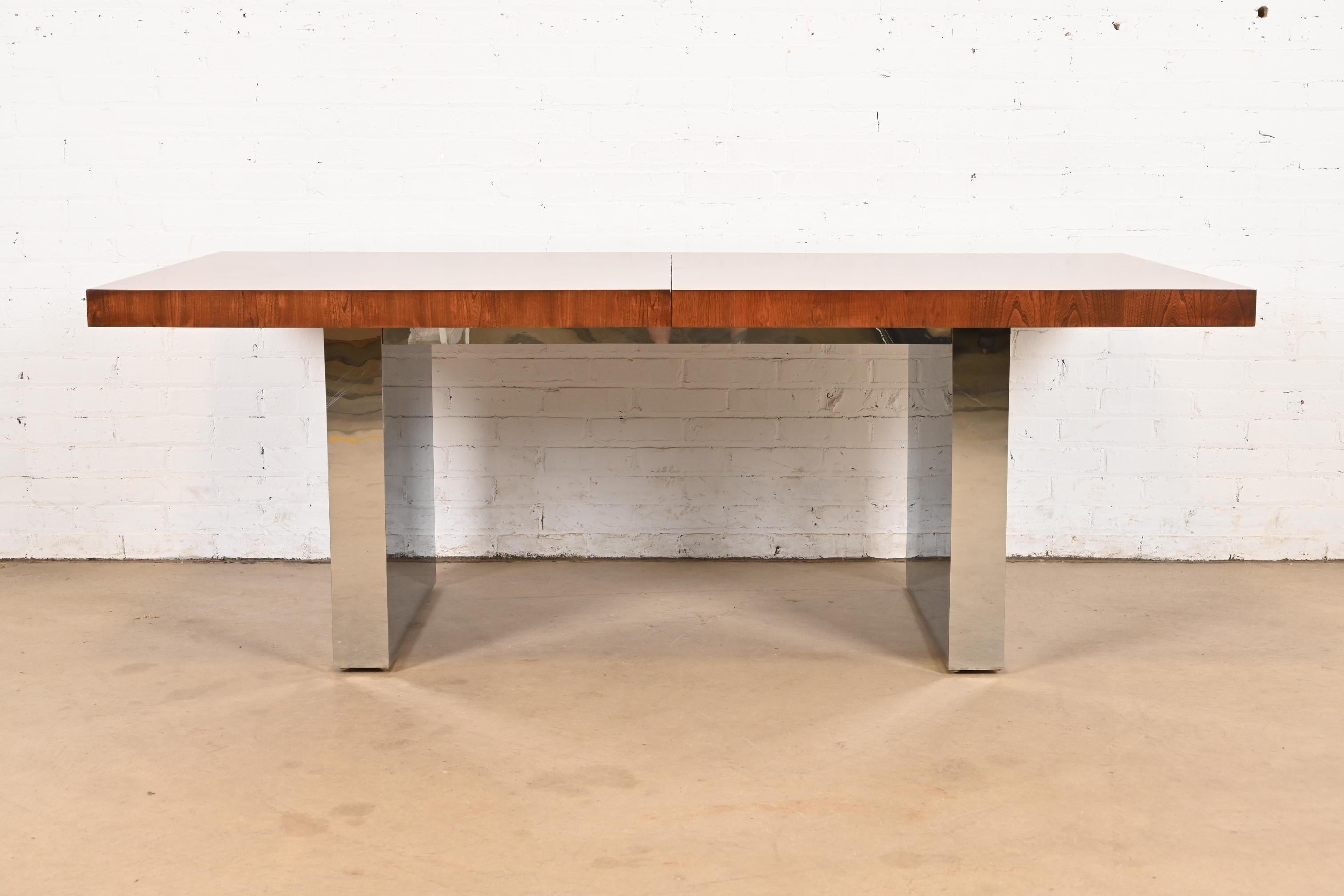 Milo Baughman for Thayer Coggin Mid-Century Modern Dining Table, Refinished In Good Condition For Sale In South Bend, IN