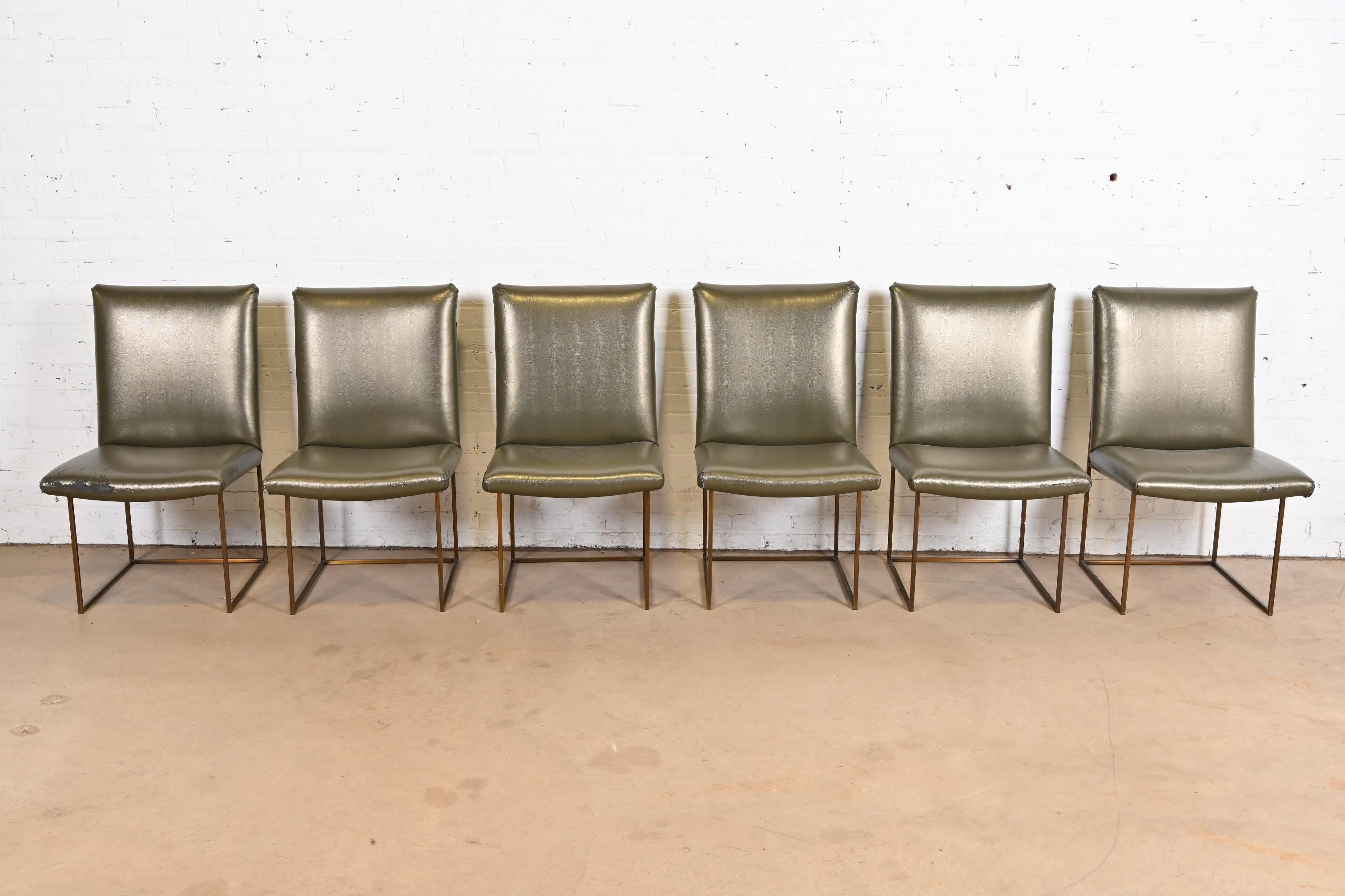 Milo Baughman for Thayer Coggin Mid-Century Modern Hollywood Regency Chairs In Good Condition In South Bend, IN