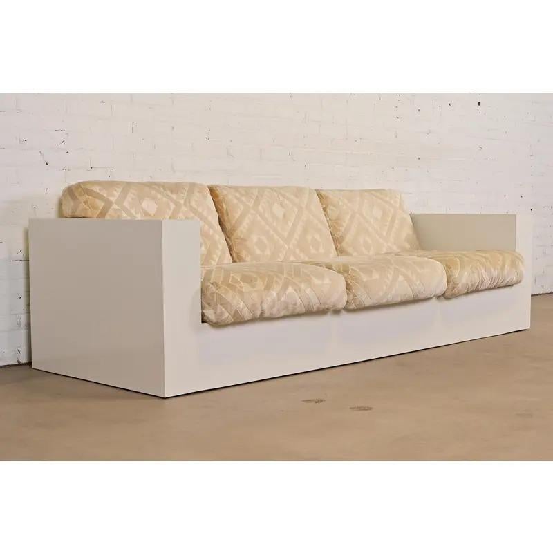American Milo Baughman for Thayer Coggin Mid-Century Modern Tuxedo Sofa, Circa 1970s For Sale