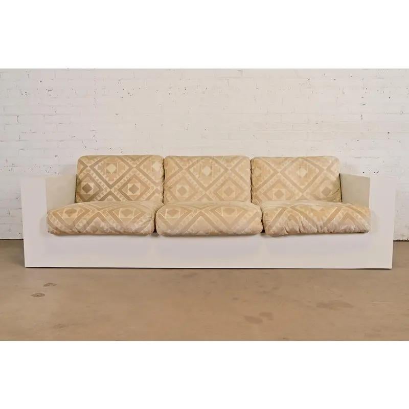 Late 20th Century Milo Baughman for Thayer Coggin Mid-Century Modern Tuxedo Sofa, Circa 1970s For Sale
