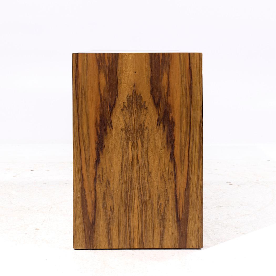 Late 20th Century Milo Baughman for Thayer Coggin Mid Century Rosewood and Brass Console Table For Sale