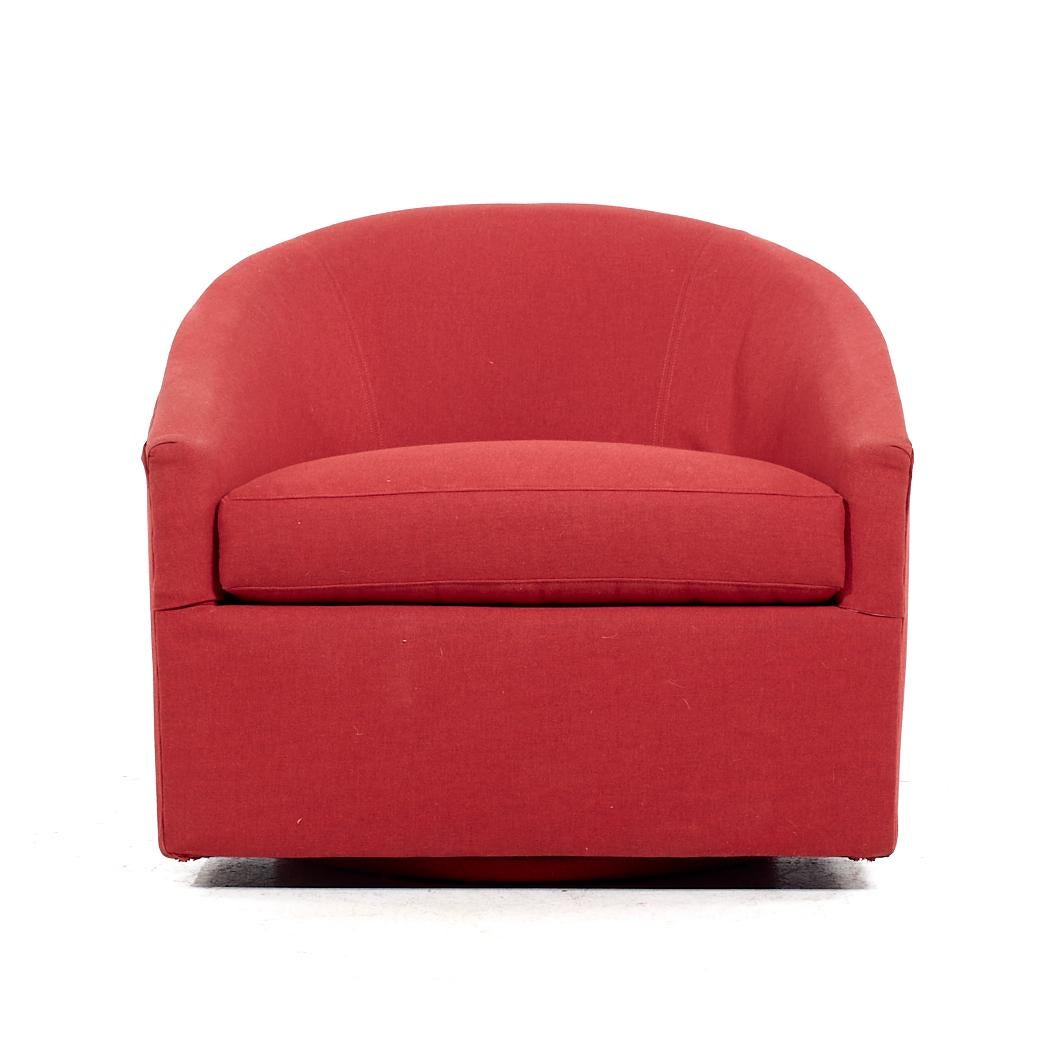 Milo Baughman für Thayer Coggin Mid Century Swivel Lounge Chairs - Paar im Zustand „Gut“ im Angebot in Countryside, IL