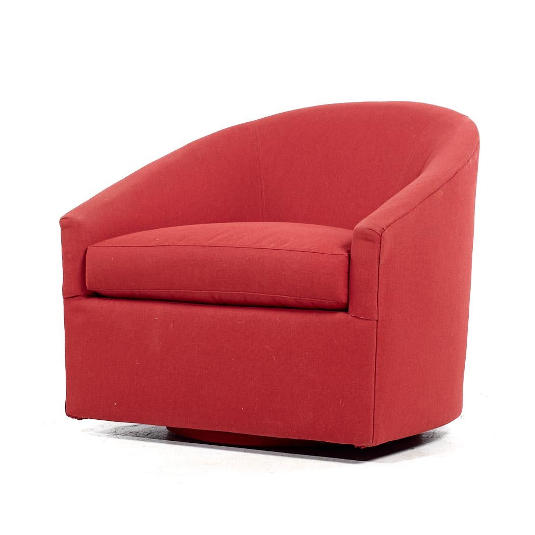Milo Baughman für Thayer Coggin Mid Century Swivel Lounge Chairs - Paar (Ende des 20. Jahrhunderts) im Angebot