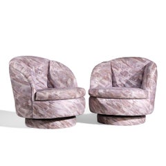 Milo Baughman für Thayer Coggin Mid Century Swivel Tilt Lounge Chairs - Paar