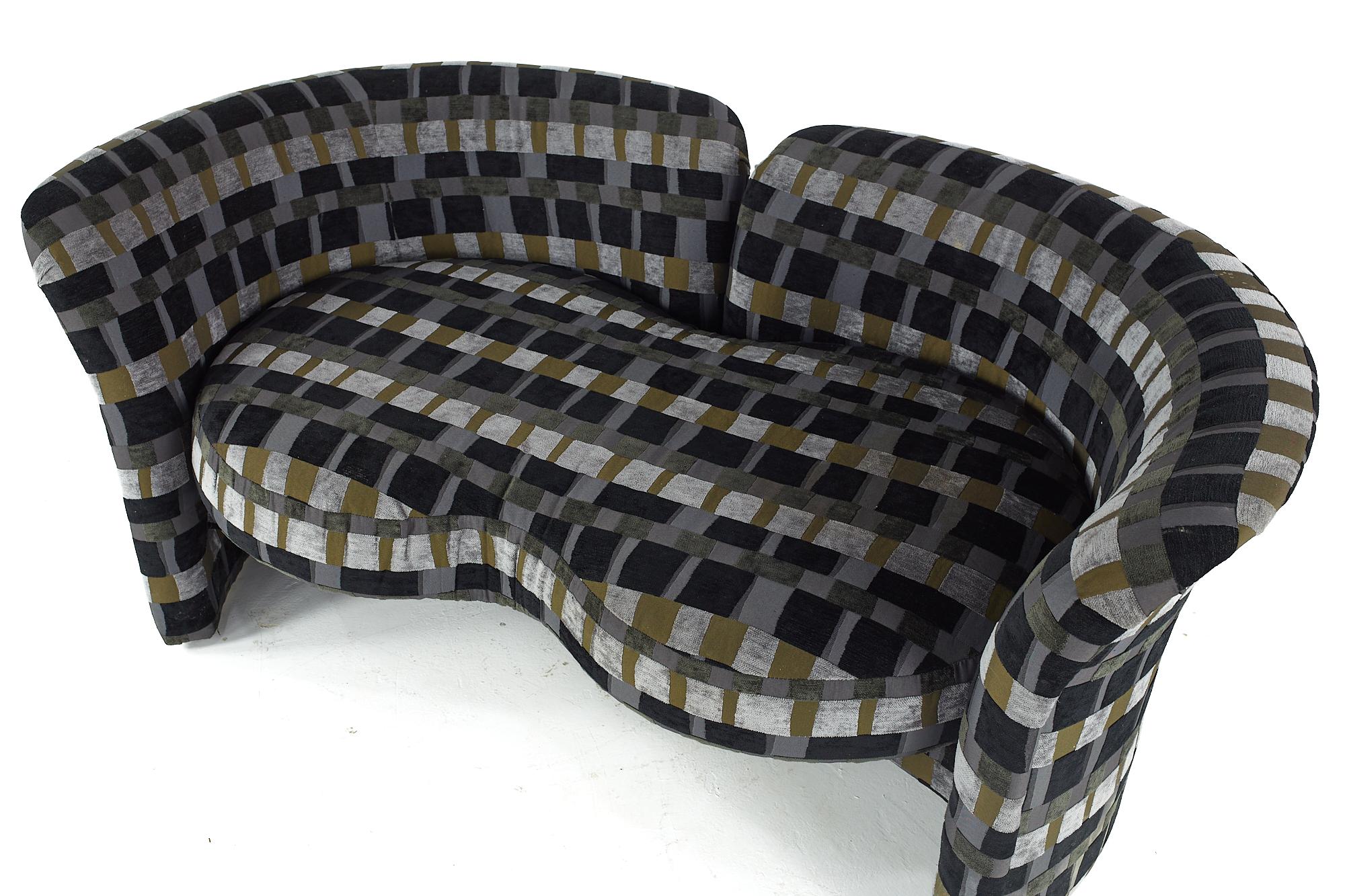 SOLD 08/31/23 Ransom Culler for Thayer Coggin Midcentury Tete a Tete Settee Sofa For Sale 4