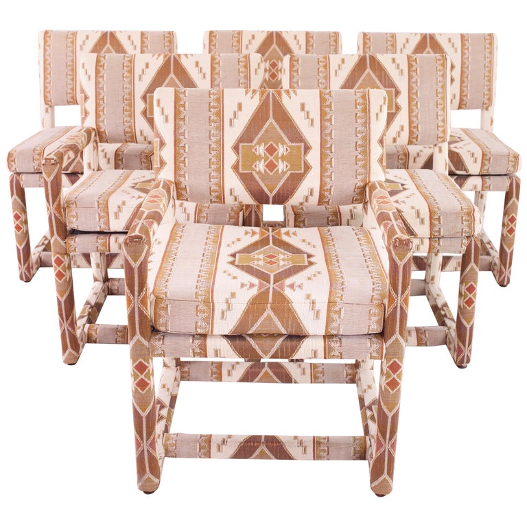 Milo Baughman For Thayer Coggin Mid Century Upholstered Parsons Dining Chair S For Sale At 1stdibs