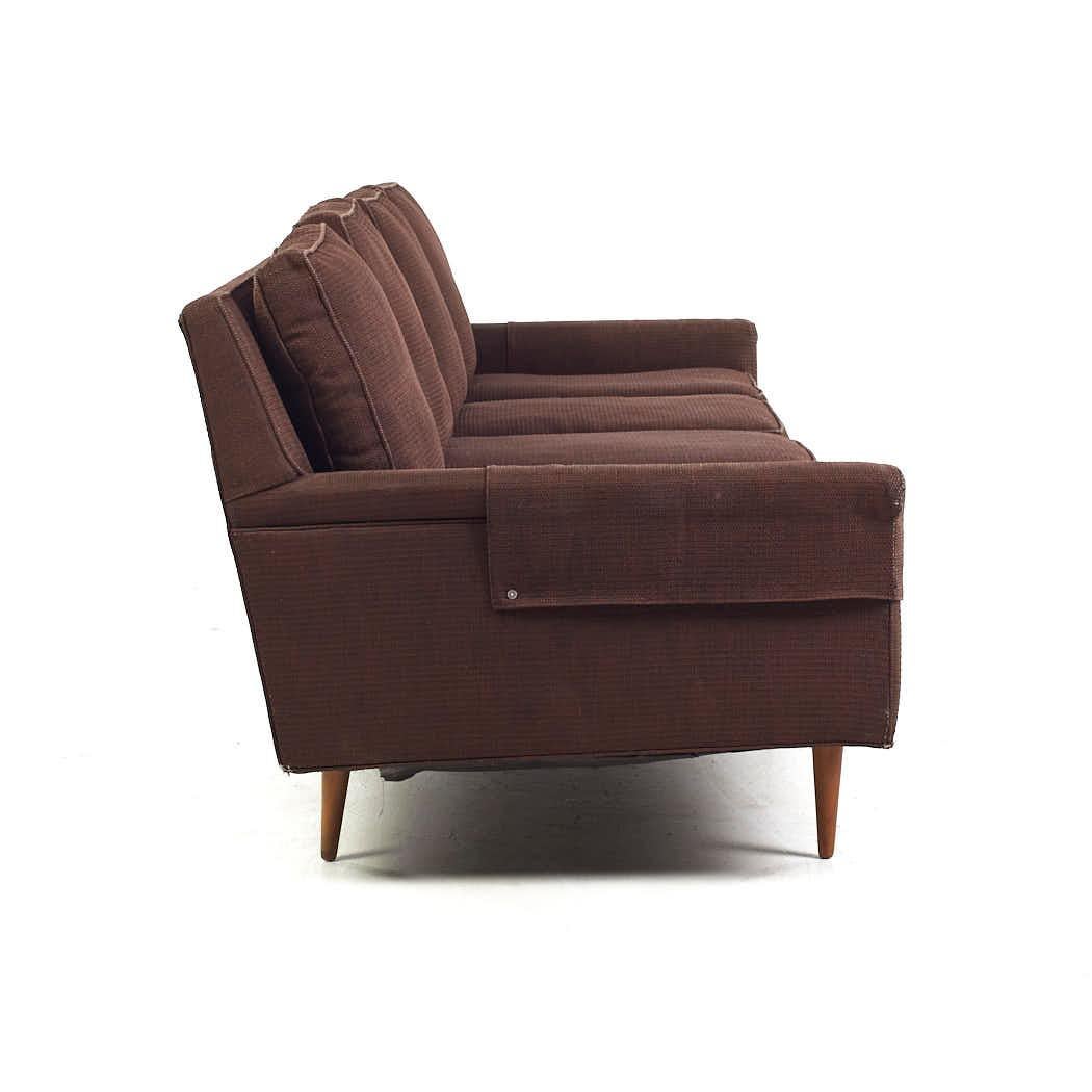 Mid-Century Modern Milo Baughman for Thayer Coggin Mid Century Walnut 4 Seat Sofa For Sale