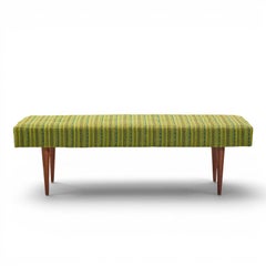 Milo Baughman for Thayer Coggin Mid Century Walnut Upholstered Bench
