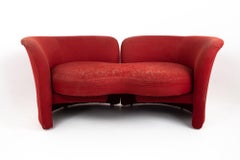 Milo Baughman for Thayer Coggin Midcentury Tete-a-tete Settee Loveseat Sofa