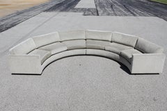 Milo Baughman para Thayer Coggin nº 825 Sofá seccional de 2 piezas form A medio círculo