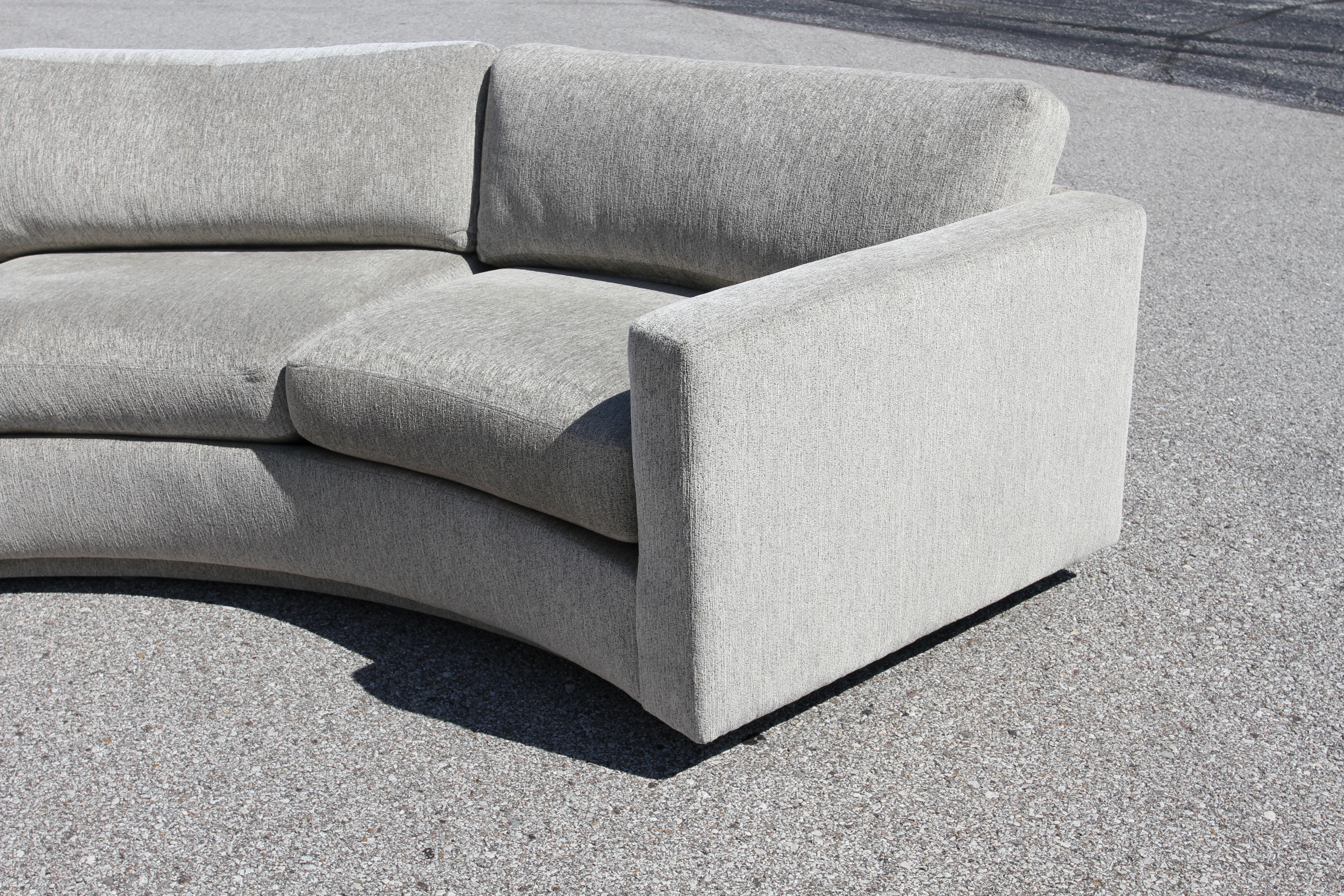 Milo Baughman for Thayer Coggin No.825 Sectional Sofa 2-Pieces form half Circle 1
