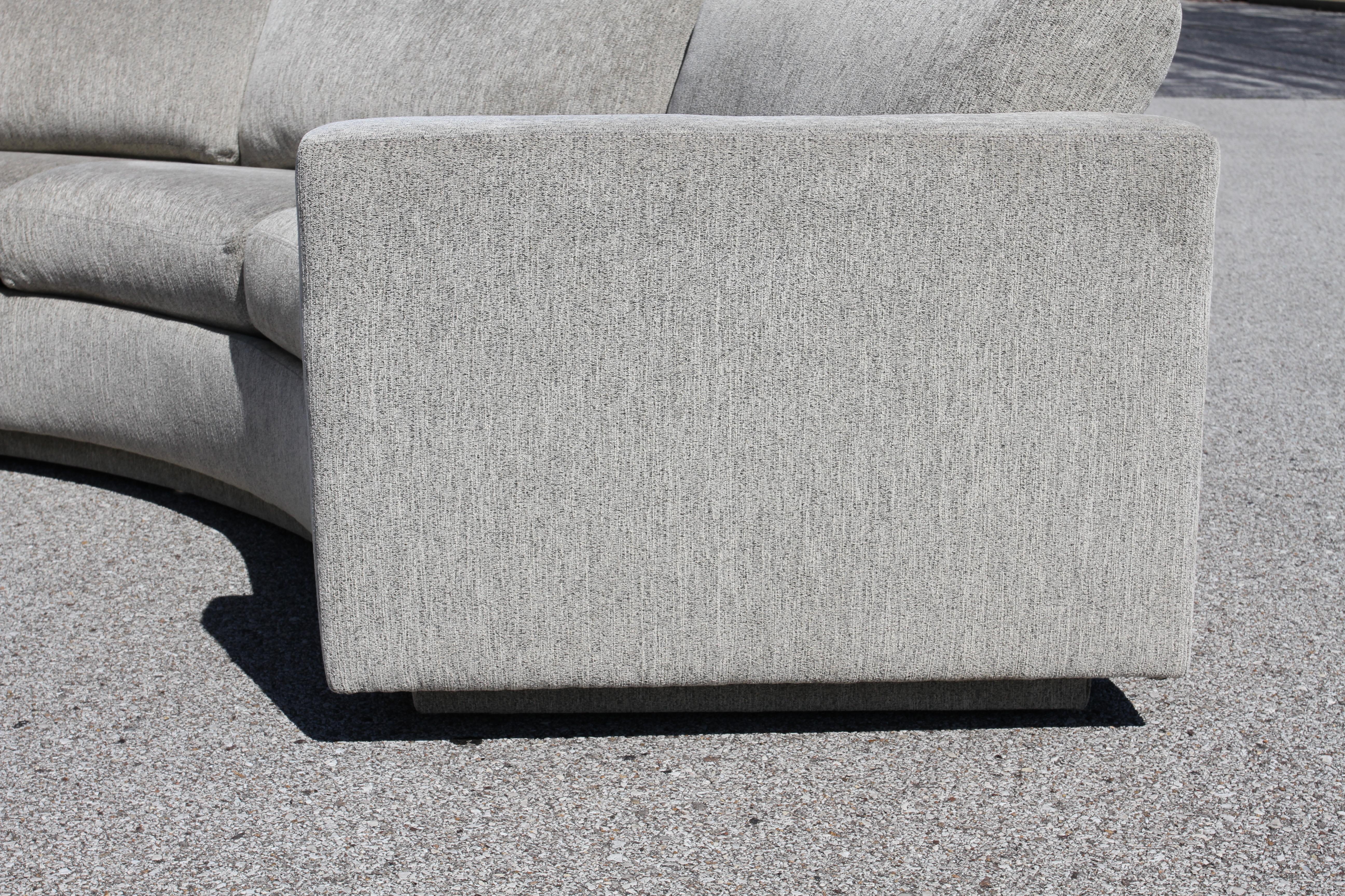 Milo Baughman for Thayer Coggin No.825 Sectional Sofa 2-Pieces form half Circle 2