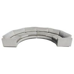 Milo Baughman for Thayer Coggin No.825 Sectional Sofa 2-Pieces form half Circle