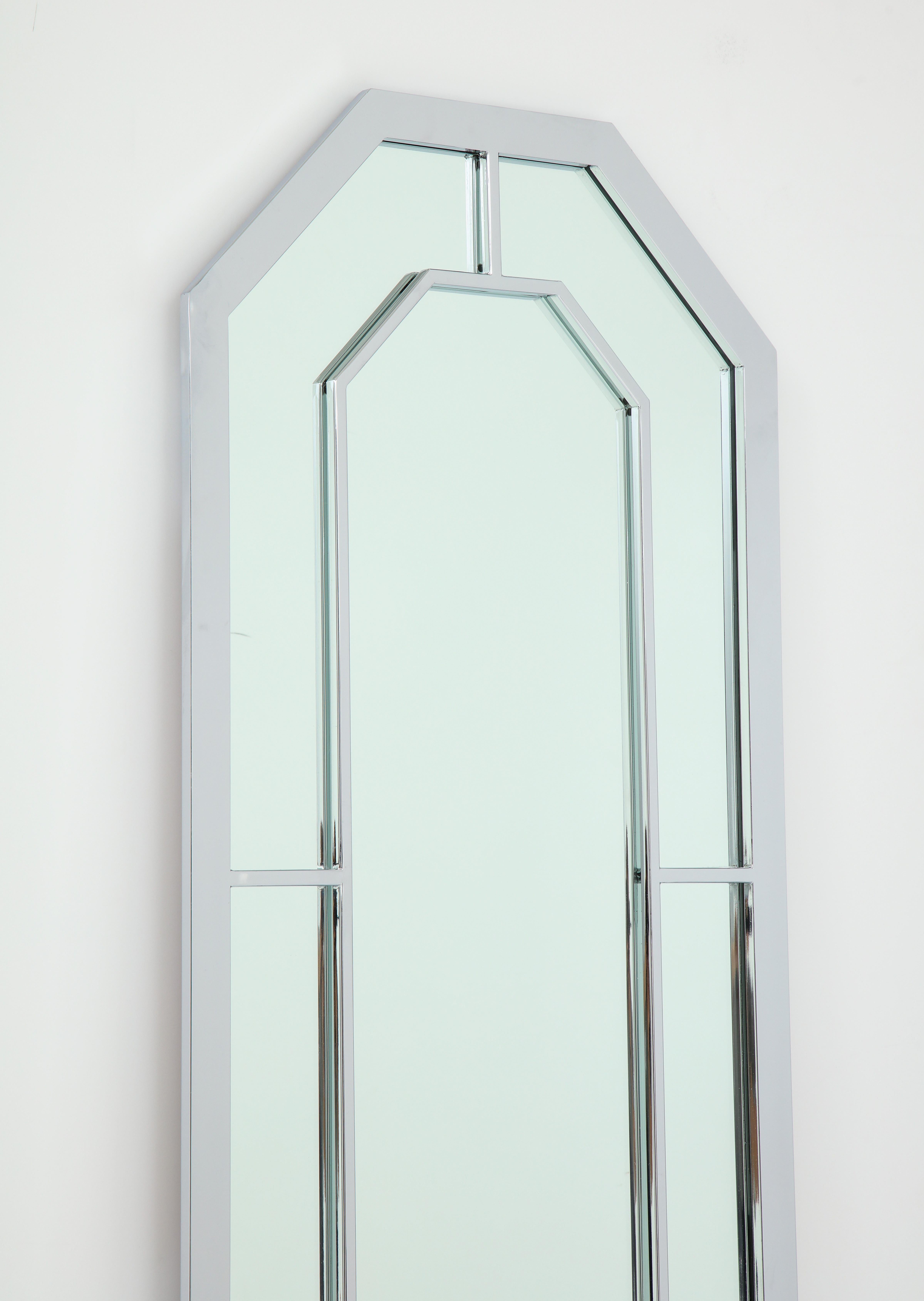 American Milo Baughman for Thayer Coggin Octagonal Chrome Mirrors