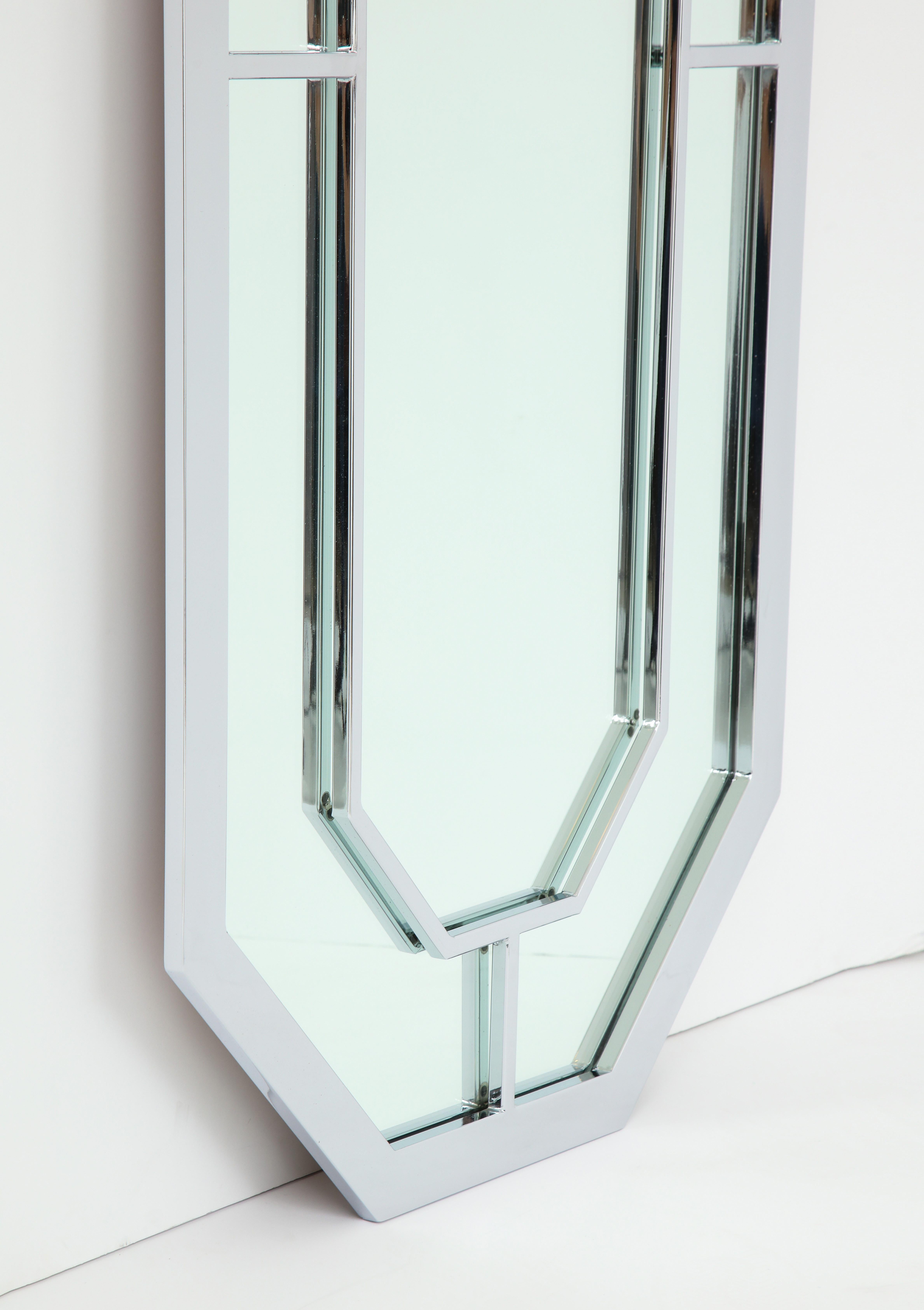 Late 20th Century Milo Baughman for Thayer Coggin Octagonal Chrome Mirrors