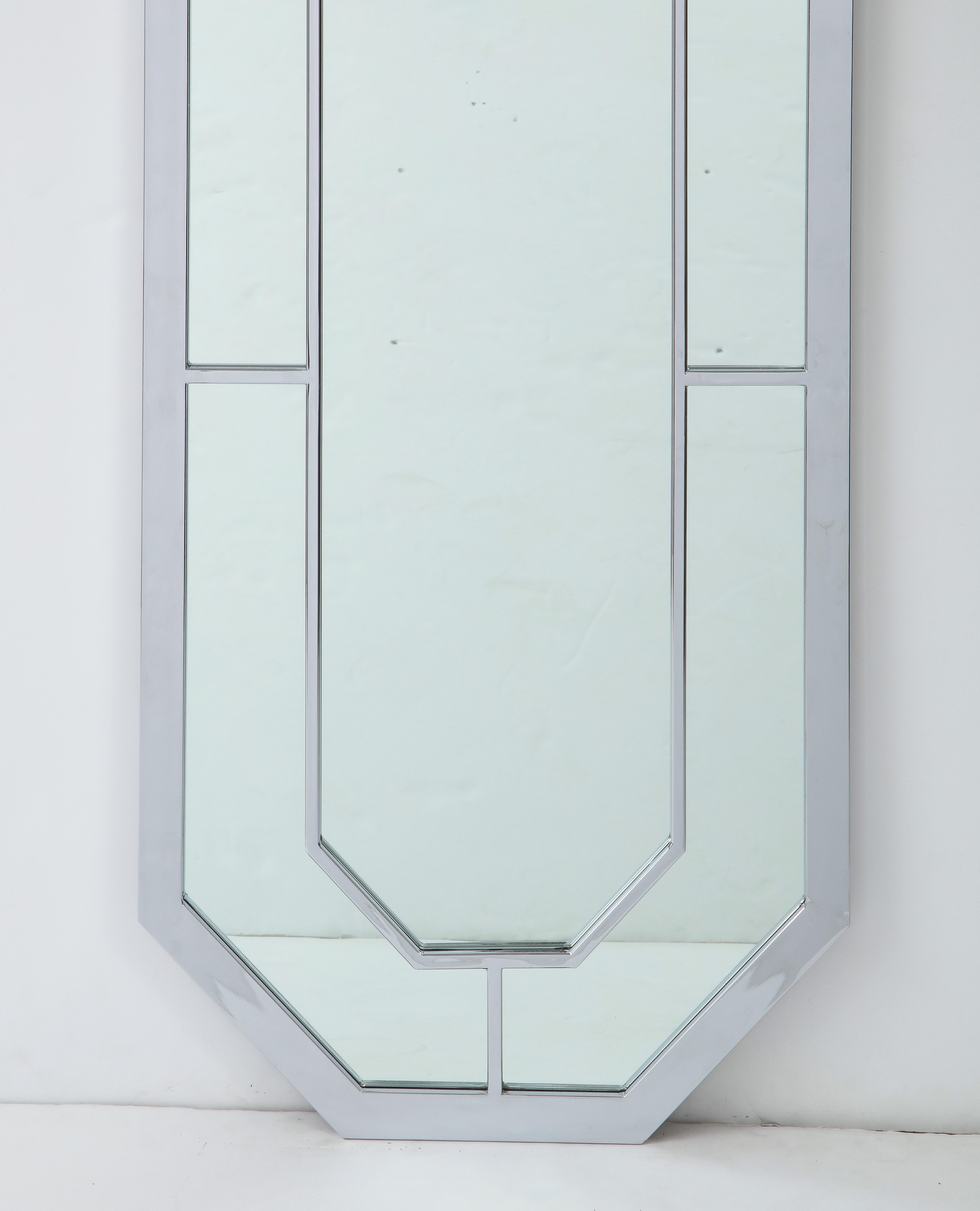 1970’s Octagonal Chrome Mirror And Console For Sale 1