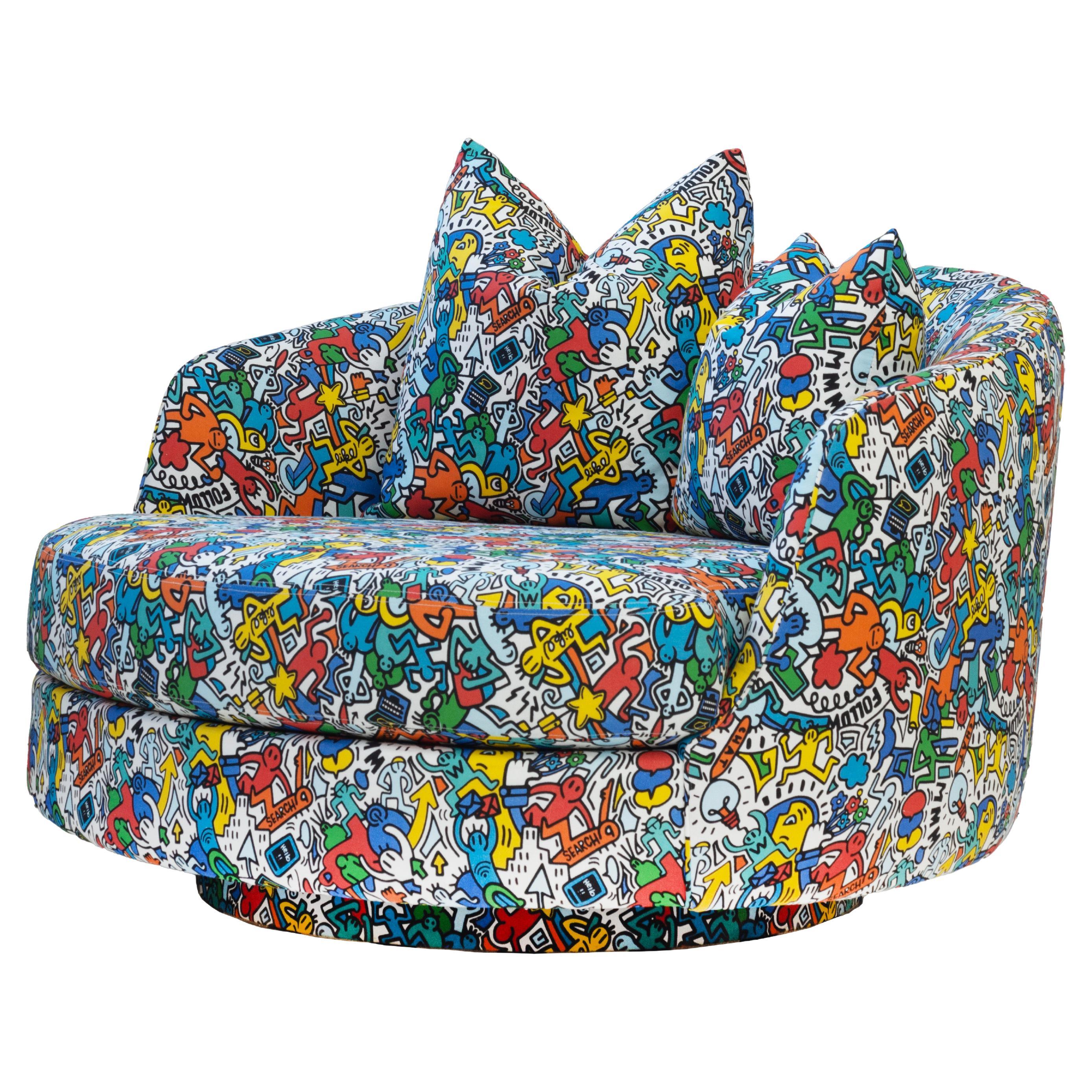 Milo Baughman for Thayer Coggin Oversized Swivel Lounge Chair