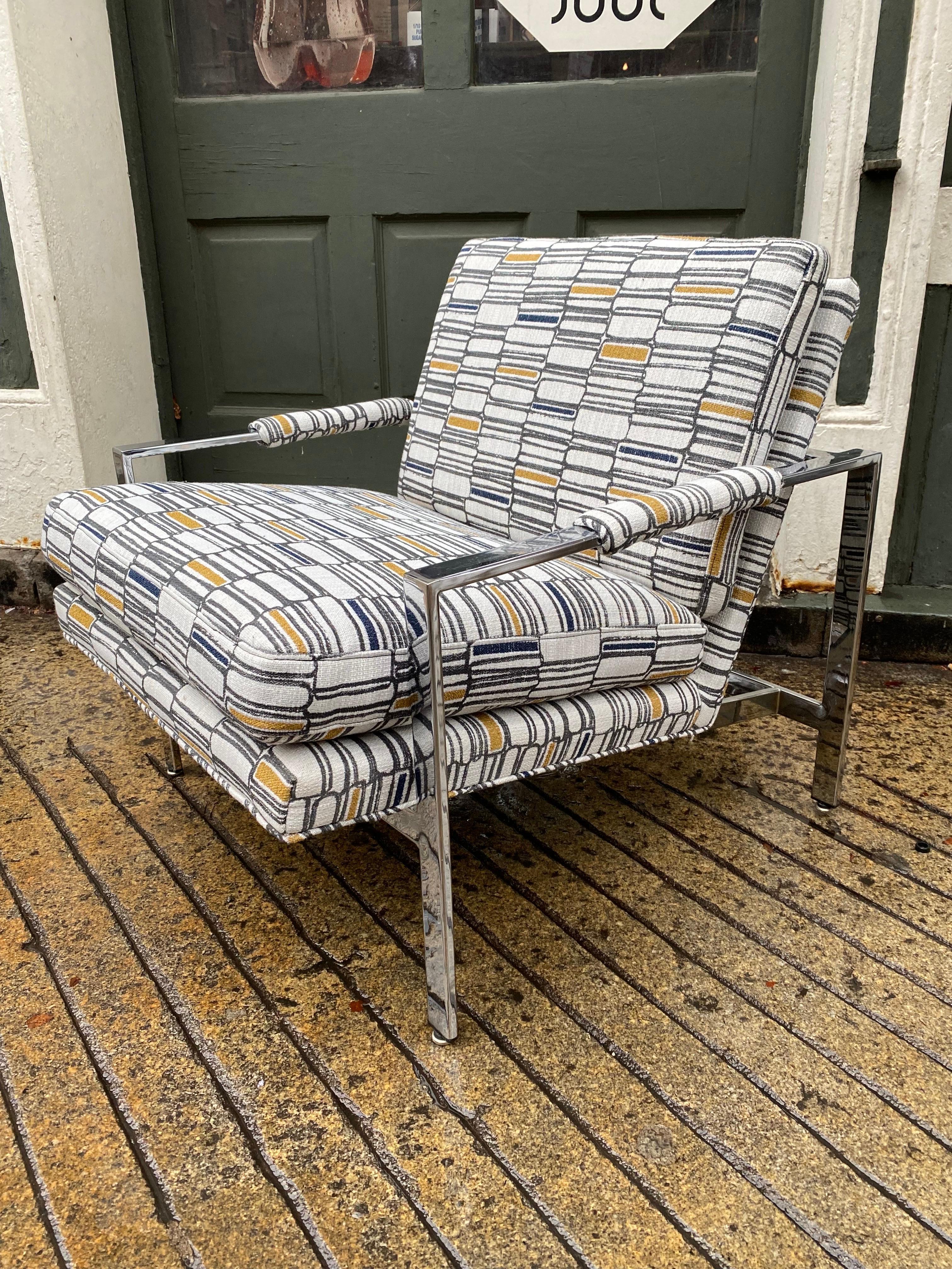 Mid-Century Modern Milo Baughman for Thayer Coggin Pair of Lounge Chairs