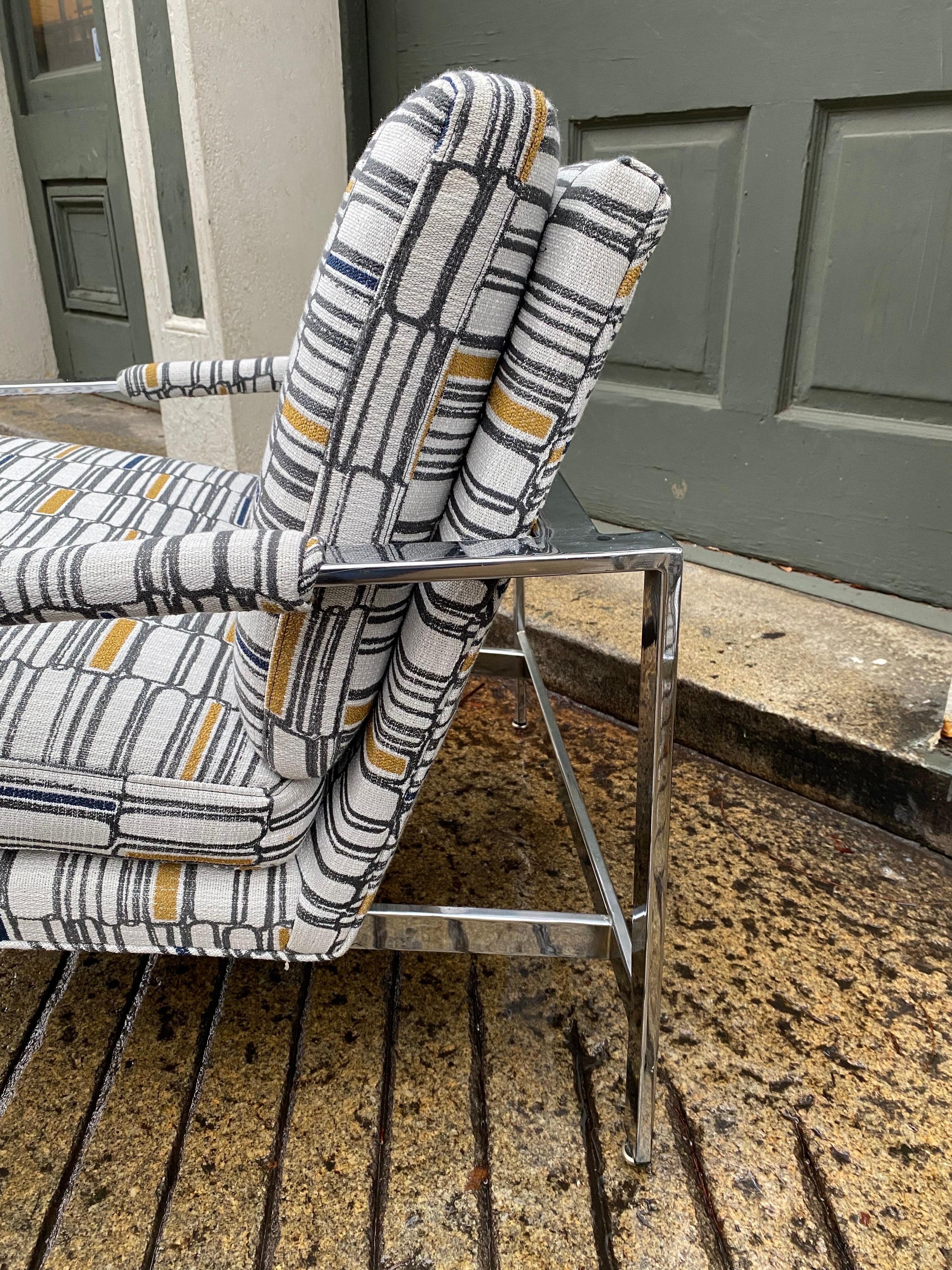 Upholstery Milo Baughman for Thayer Coggin Pair of Lounge Chairs