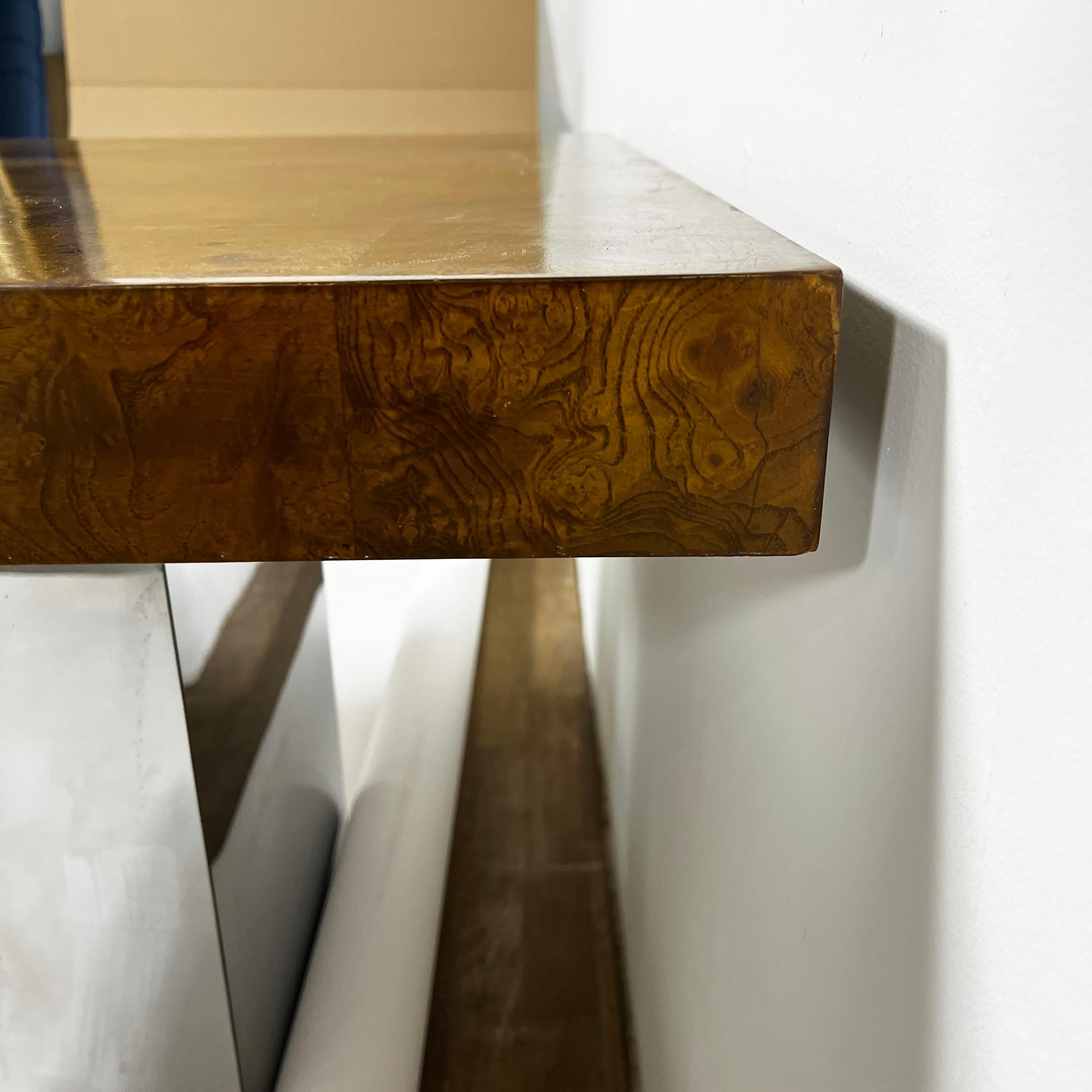 Milo Baughman for Thayer Coggin Patchwork Patchwork Burl Wood Dining Table Circa 1970 en vente 6