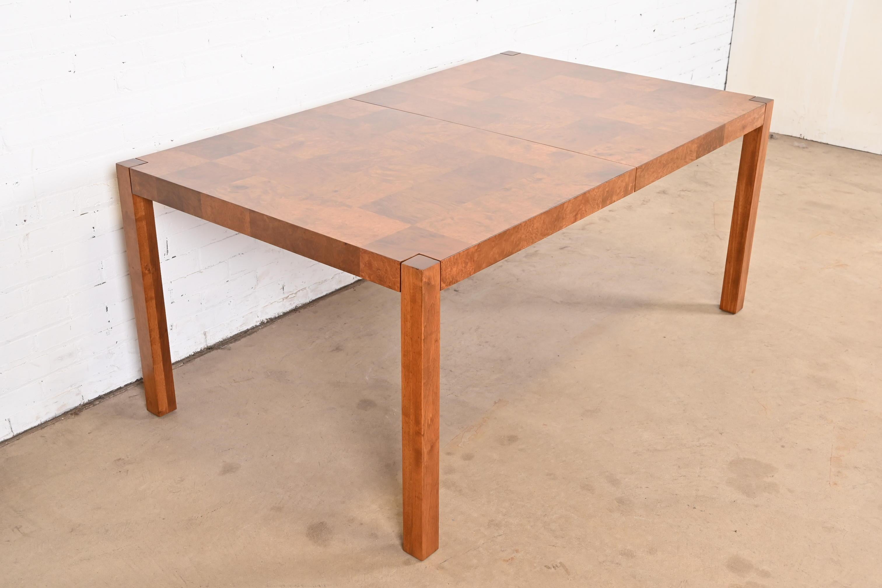 Table de salle à manger Parsons en broussin patchwork de Milo Baughman pour Thayer Coggin en vente 7