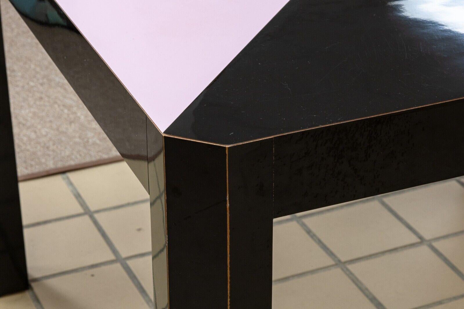American Milo Baughman for Thayer Coggin Post Modern 80s Lacquered Dinette Game Table