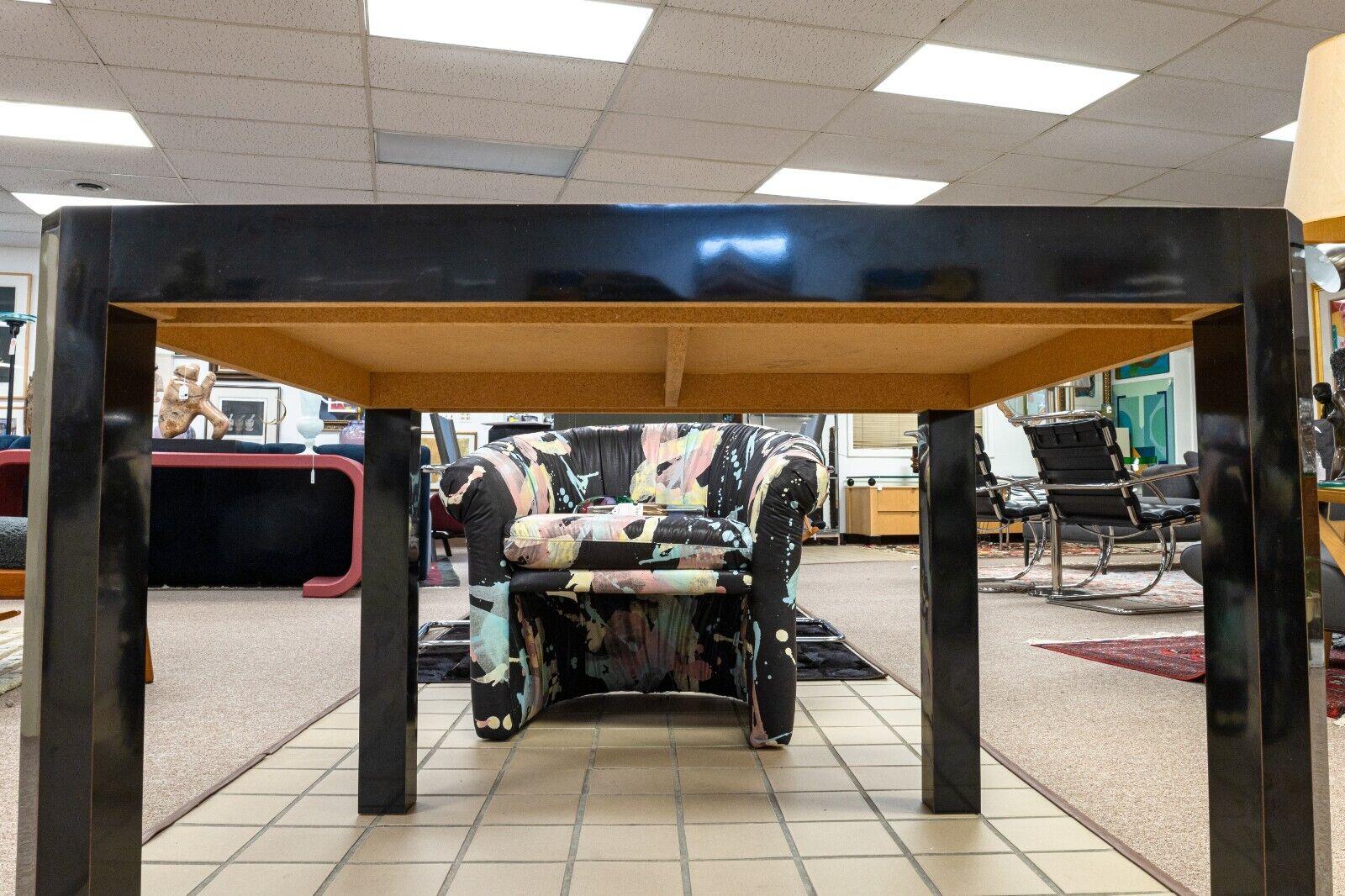 Milo Baughman for Thayer Coggin Post Modern 80s Lacquered Dinette Game Table 2