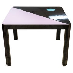 Milo Baughman for Thayer Coggin Post Modern 80s Lacquered Dinette Game Table