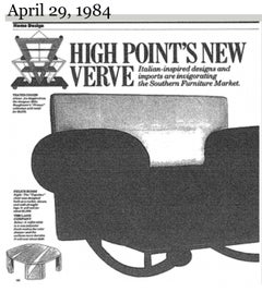 Milo Baughman für Thayer Coggin Prisma-Sessel Rocker Lounge 1984, Memphis-Ära