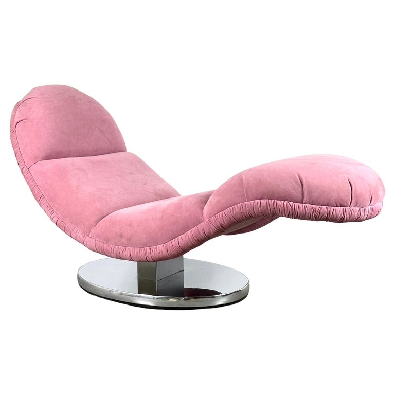 Milo Baughman for Thayer Coggin rocking wave chaise lounge chair on ...