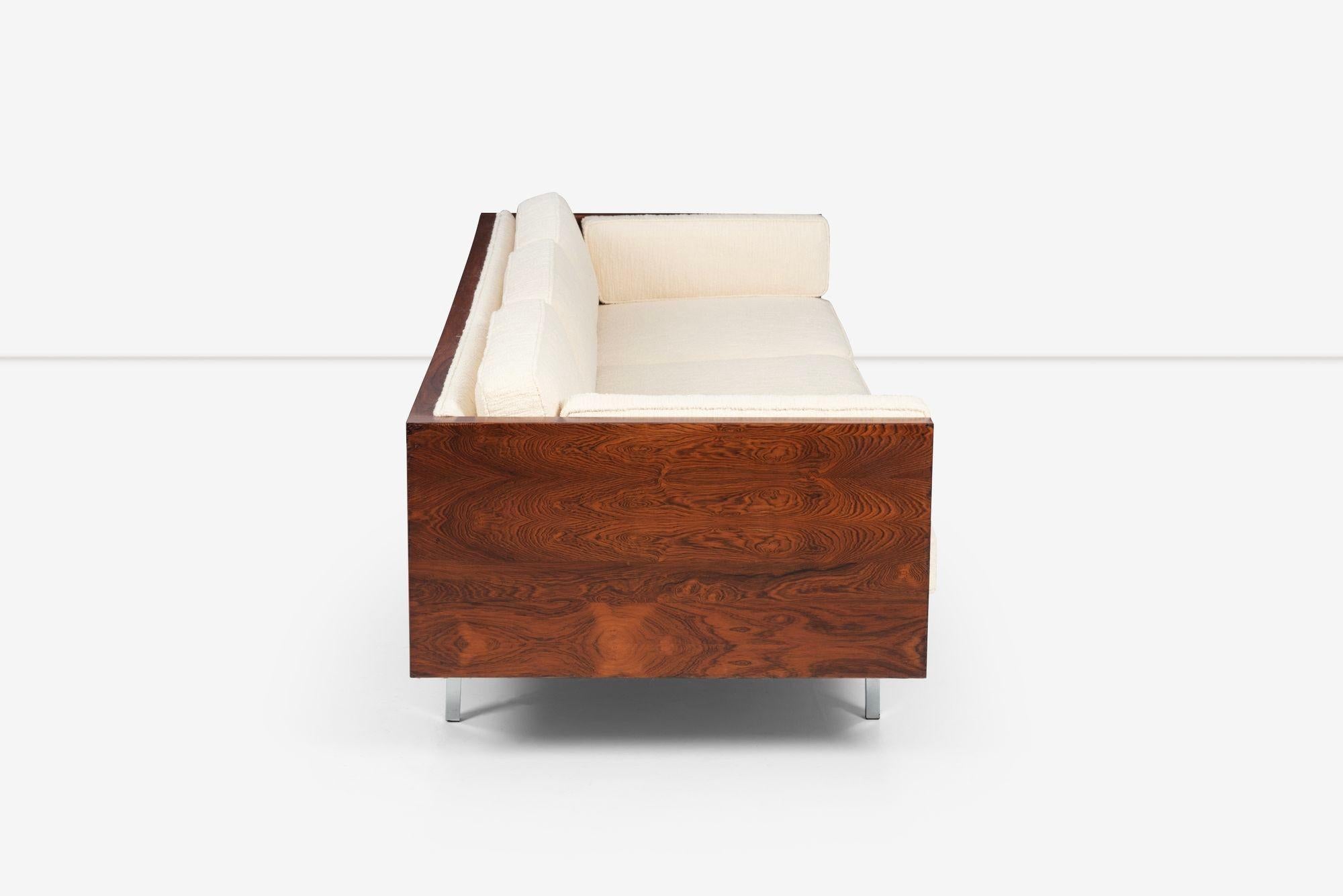 Milo Baughman for Thayer Coggin Rosewood Case Sofa For Sale 2
